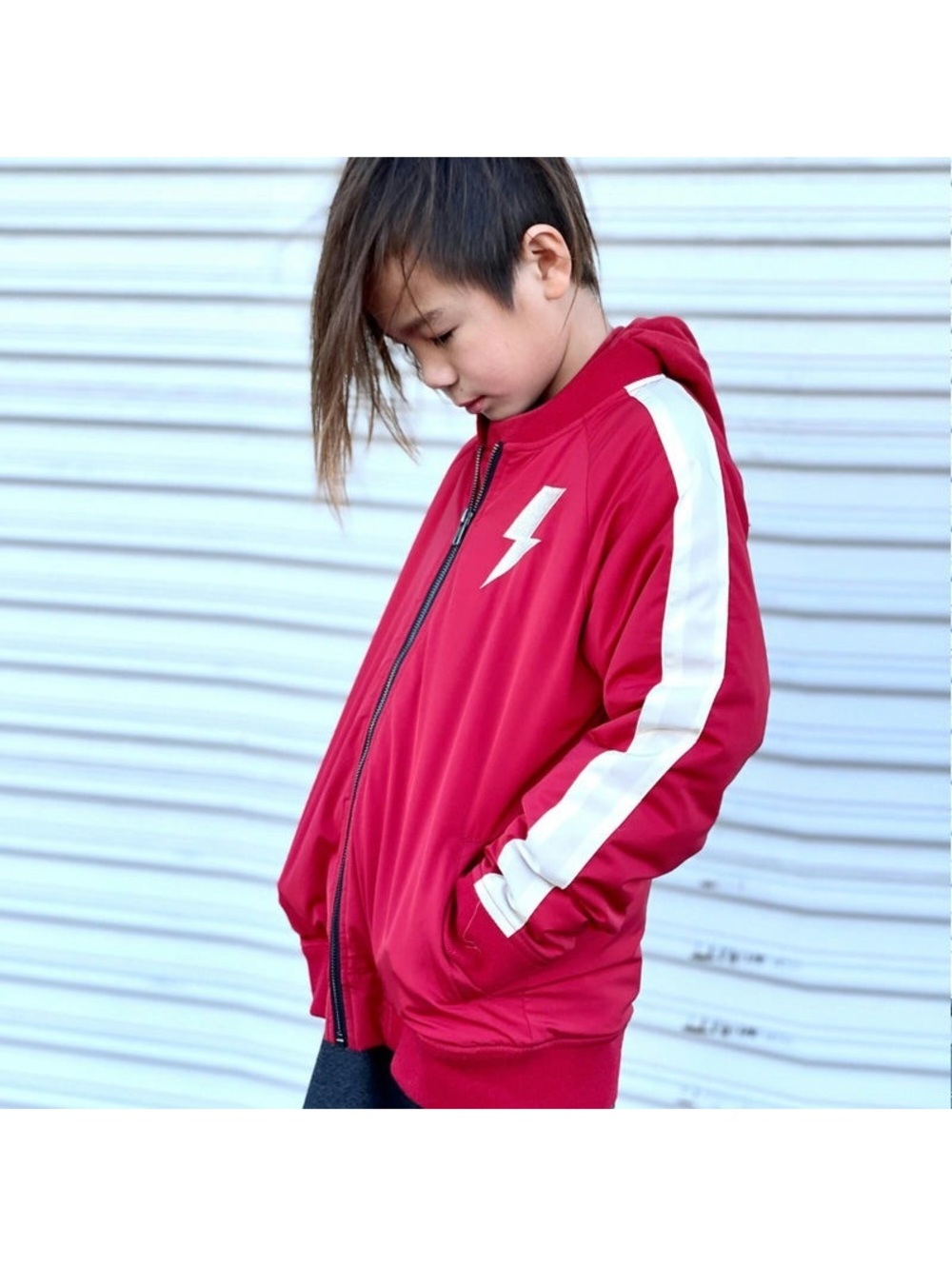 Wee Monster Red Bomber Jacket Sz 2T EUC